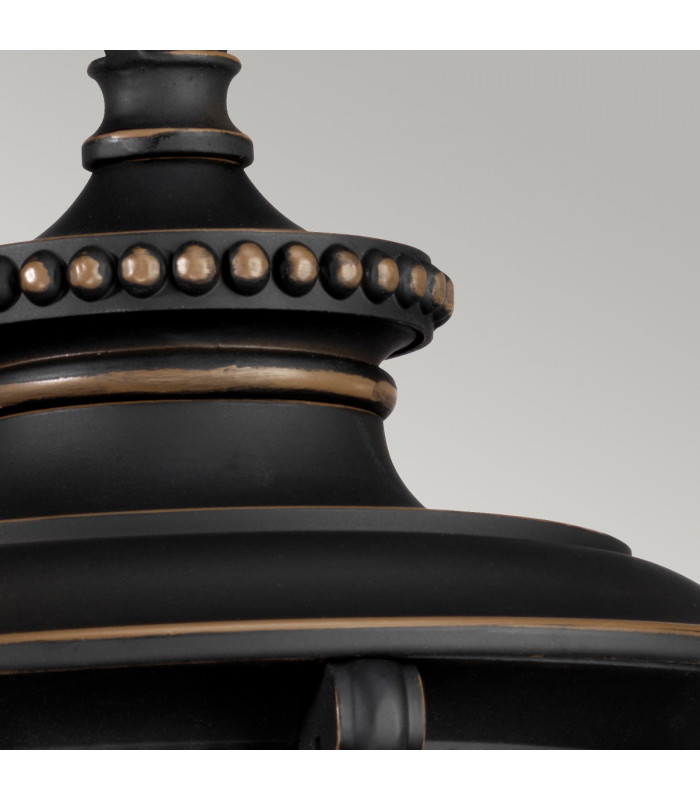 Luverne 1 Light Outdoor Ceiling Chain Lantern Rubbed Bronze E27-3