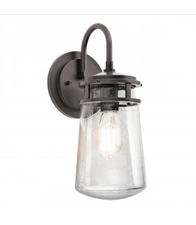 Lyndon 1 Light Outdoor Medium Wall Lantern Light Architectural Bronze IP44 E27-1