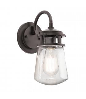 Lyndon 1 Light Outdoor Small Wall Lantern Light Architectural Bronze IP44 E27-1