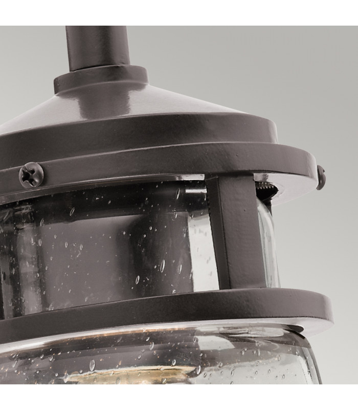 Lyndon 1 Light Outdoor Small Wall Lantern Light Architectural Bronze IP44 E27-4