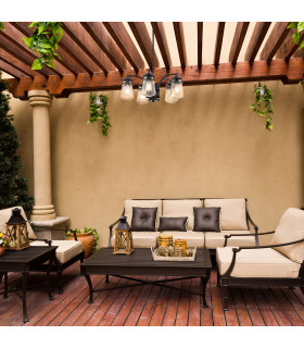 Lyndon 5 Light Outdoor Chandelier Pendant Lighting Bronze IP44 E27-2