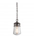 Lyndon 1 Light Small Outdoor Ceiling Chain Lantern Architectural Bronze E27-1