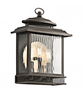 Pettiford 3 Light Outdoor Large Wall Lantern Light Olde Bronze E14-1