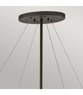 Piper 6 Light Ceiling Chandelier Pendant Bar Light Espresso E14-2