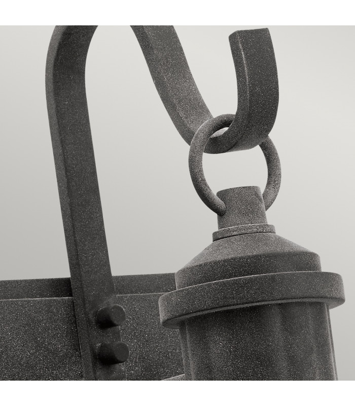 Riverwood 1 Light Medium Outdoor Wall Lantern Weathered Zinc IP44-2
