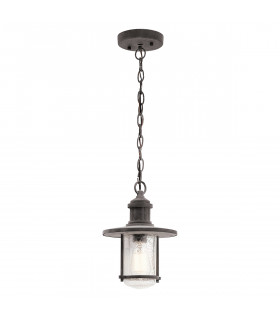 Riverwood 1 Light Outdoor Chain Lantern Weathered Zinc-1