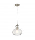 Riviera 1 Light Pendant Brushed Nickel E27-1