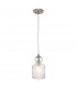 Riviera 1 Light Pendant Brushed Nickel E27-1