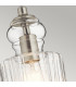 Riviera 1 Light Pendant Brushed Nickel E27-2