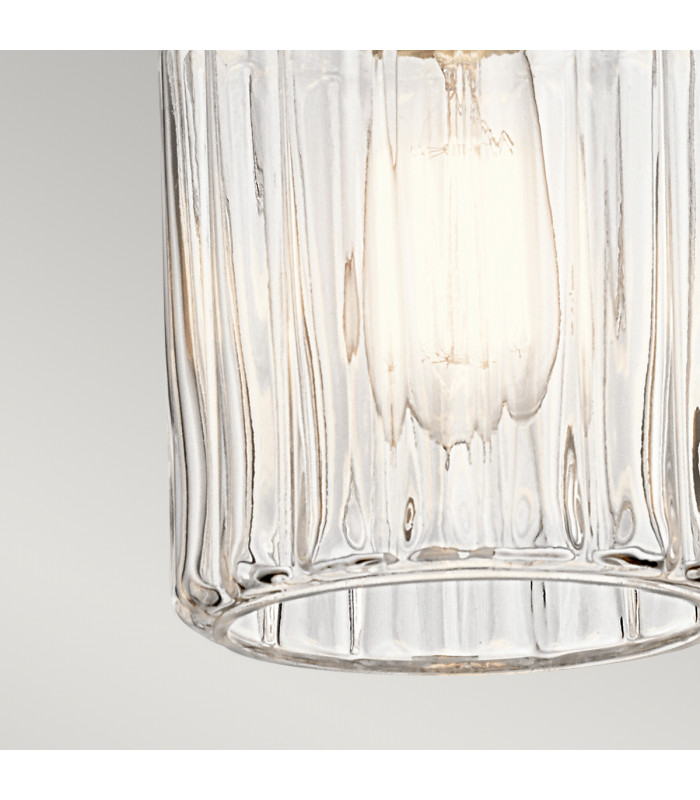 Riviera 1 Light Pendant Brushed Nickel E27-4