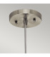 Riviera 1 Light Pendant Brushed Nickel E27-3