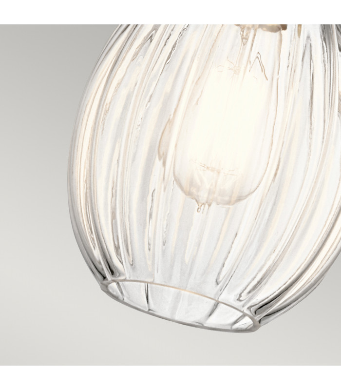 Riviera 1 Light Pendant Brushed Nickel E27-4