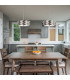 Roswell 3 Light Ceiling Round Pendant Brushed Nickel E27-2