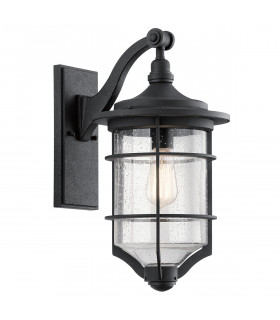 Royal Marine 1 Light Medium Outdoor Wall Lantern Black IP44 E27-1