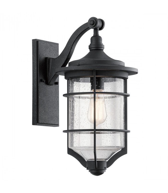 Royal Marine 1 Light Medium Outdoor Wall Lantern Black IP44 E27-1