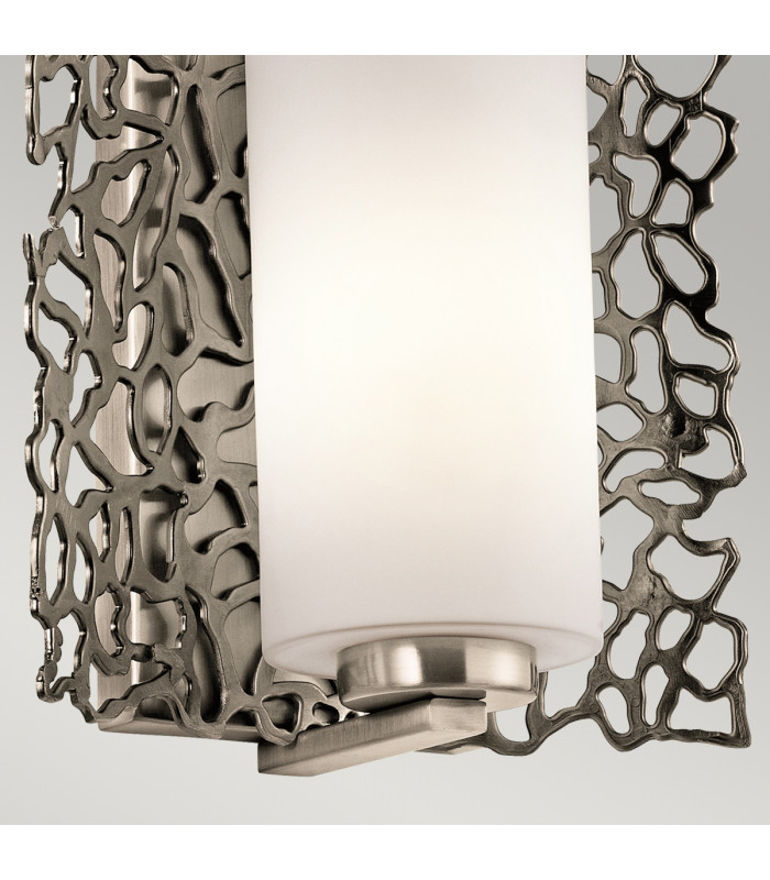 Silver Coral 1 Light Wall Light Silver E27-3