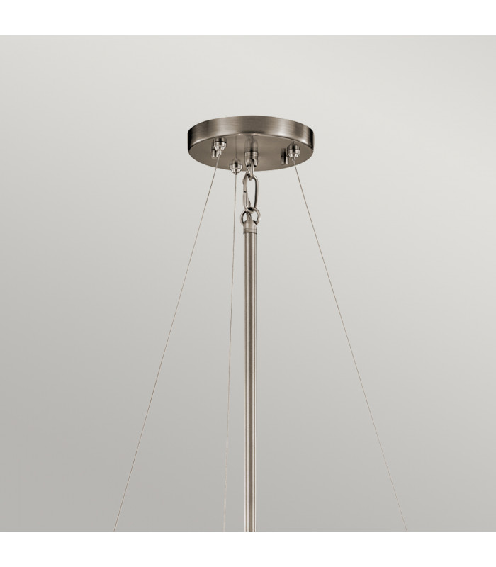 Silver Coral 3 Light Ceiling Duo-Mount Pendant Classic Pewter E27-3