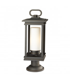 South Hope 1 Light Large Outdoor Pedestal Light Bronze IP44 E27-1