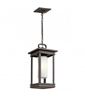 South Hope 1 Light Small Outdoor Ceiling Chain Lantern Bronze IP44 E14-1