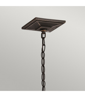 South Hope 1 Light Small Outdoor Ceiling Chain Lantern Bronze IP44 E14-2