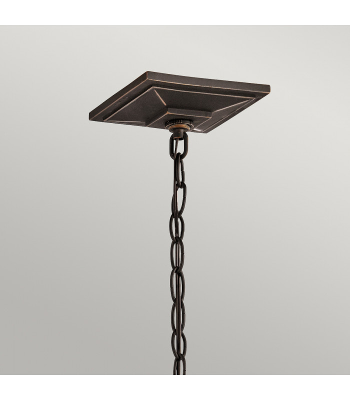 South Hope 1 Light Small Outdoor Ceiling Chain Lantern Bronze IP44 E14-2