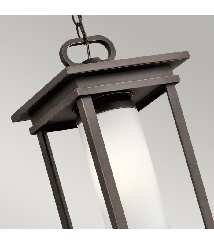 South Hope 1 Light Small Outdoor Ceiling Chain Lantern Bronze IP44 E14-3