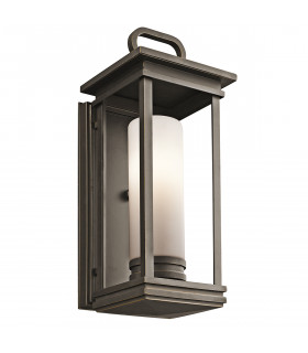 South Hope 1 Light Medium Outdoor Wall Lantern Bronze IP44 E27-1