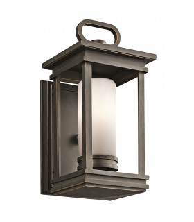 South Hope 1 Light Small Outdoor Wall Lantern Bronze IP44 E14-1