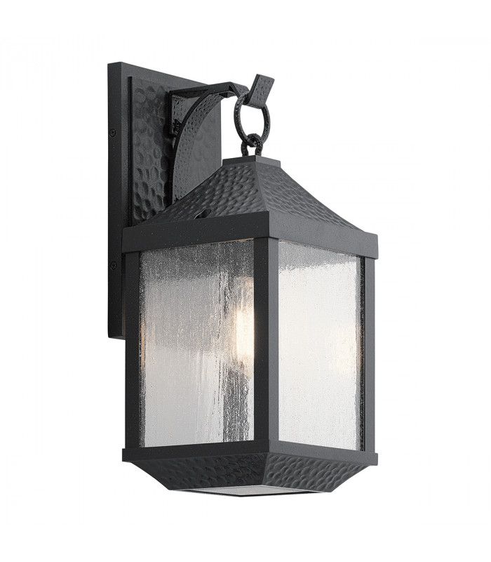 Springfield Outdoor 1 Light Medium Wall Lantern Distressed Black IP44 E27-1