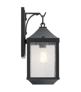 Springfield Outdoor 1 Light Medium Wall Lantern Distressed Black IP44 E27-2
