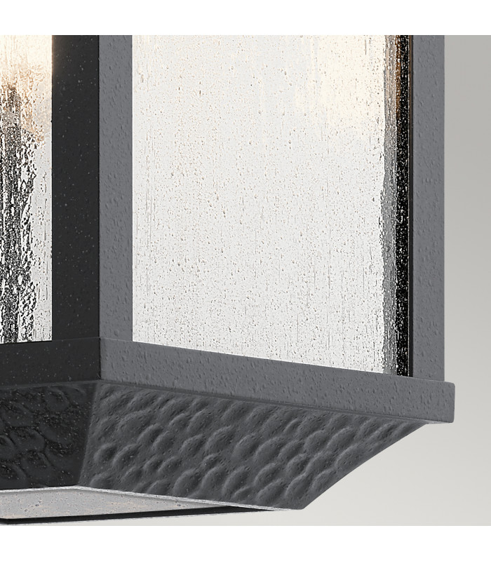 Springfield Outdoor 1 Light Medium Wall Lantern Distressed Black IP44 E27-4