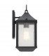 Springfield Outdoor 1 Light Small Wall Lantern Distressed Black IP44 E27-2