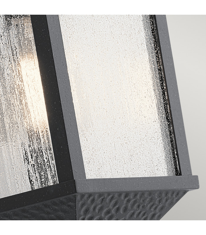 Springfield Outdoor 1 Light Small Wall Lantern Distressed Black IP44 E27-4