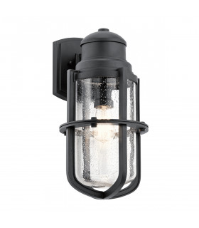 Suri Outdoor 1 Light Wall Lantern Textured Black IP44 E27-1
