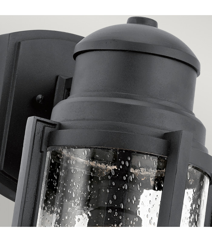 Suri Outdoor 1 Light Wall Lantern Textured Black IP44 E27-2