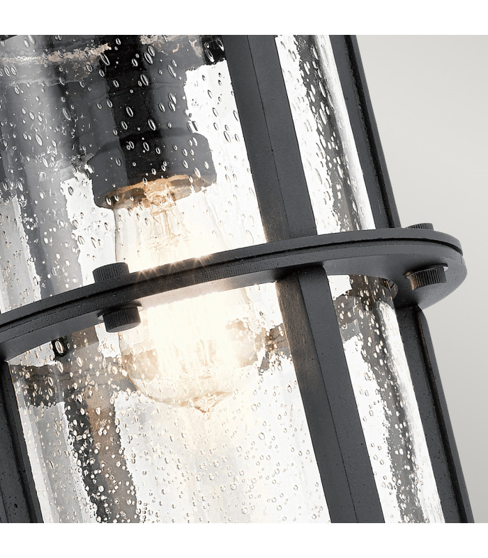 Suri Outdoor 1 Light Wall Lantern Textured Black IP44 E27-3