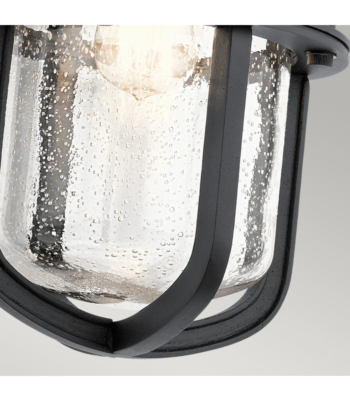 Suri Outdoor 1 Light Wall Lantern Textured Black IP44 E27-4