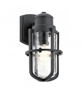 Suri Outdoor 1 Light Wall Lantern Textured Black IP44 E27-1