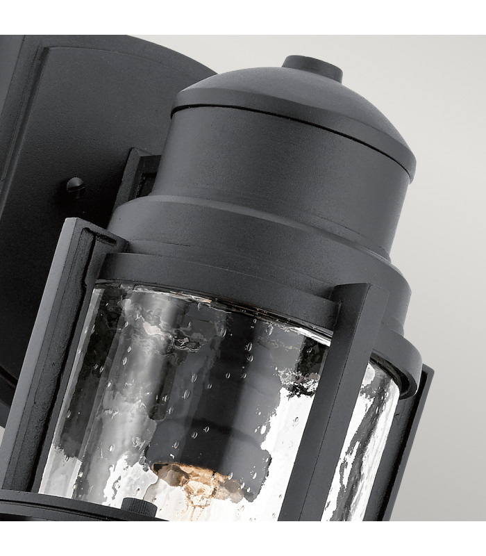 Suri Outdoor 1 Light Wall Lantern Textured Black IP44 E27-2