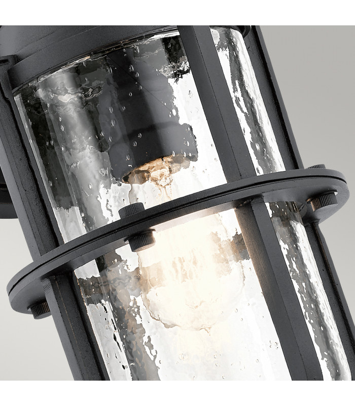 Suri Outdoor 1 Light Wall Lantern Textured Black IP44 E27-3
