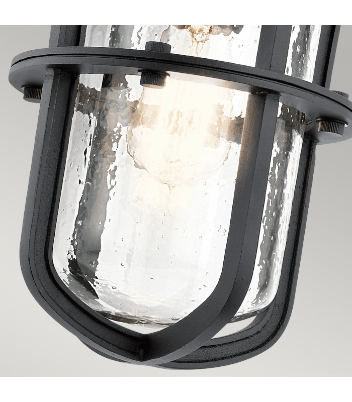 Suri Outdoor 1 Light Wall Lantern Textured Black IP44 E27-4