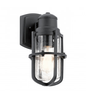 Suri Outdoor 1 Light Wall Lantern Textured Black IP44 E27-1