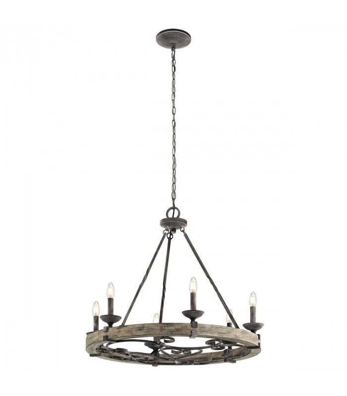 Taulbee 6 Light Chandelier Zinc Finish E14-1