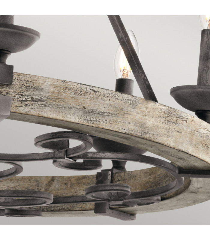 Taulbee 6 Light Chandelier Zinc Finish E14-4