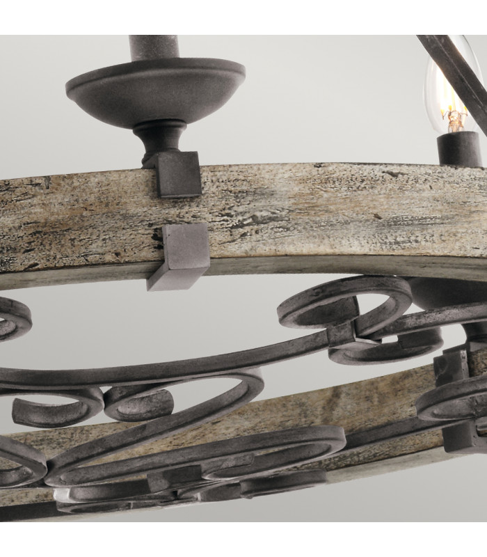 Taulbee 6 Light Chandelier Zinc Finish E14-5