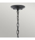 Vandalia 3 Light Medium Outdoor Ceiling Chain Lantern Black E14-2