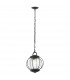 Vandalia 1 Light Small Outdoor Ceiling Chain Lantern Black E27-1