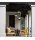 Vandalia 1 Light Small Outdoor Ceiling Chain Lantern Black E27-2