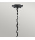 Vandalia 1 Light Small Outdoor Ceiling Chain Lantern Black E27-3