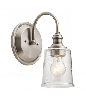Waverly 1 Light Wall Light Classic Pewter E27-1
